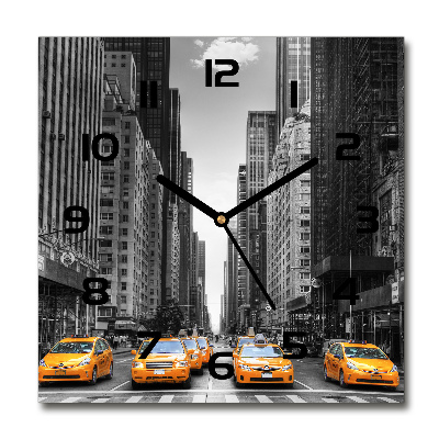 Reloj de pared cuadrado Taxis de Nueva York