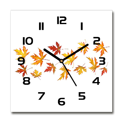 Reloj de pared cuadrado Hojas de otoño
