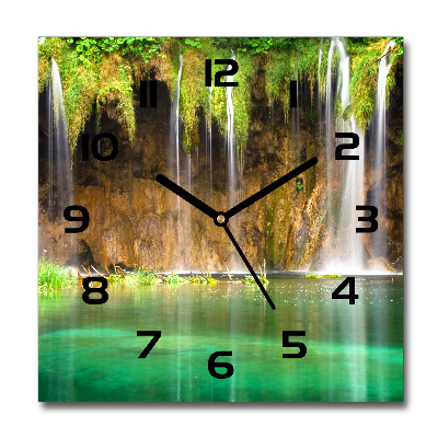 Reloj de pared cuadrado Lagos de Plitvice