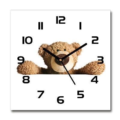 Reloj de pared cuadrado Oso de peluche
