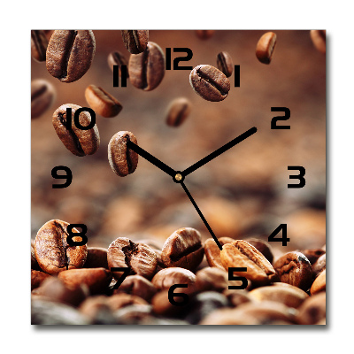 Reloj cuadrado Granos de café