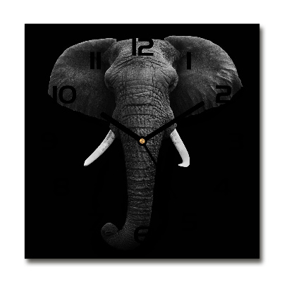 Reloj cuadrado elefante africano