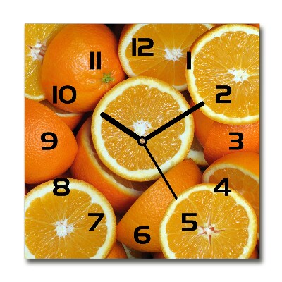 Reloj cuadrado Mitades de naranja
