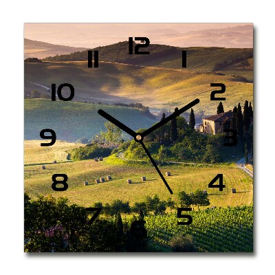 Reloj de pared cuadrado Toscana, Italia
