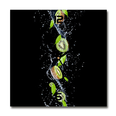 Reloj cuadrado Kiwi y agua