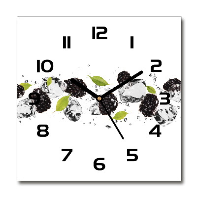 Reloj cuadrado Cerezas y agua