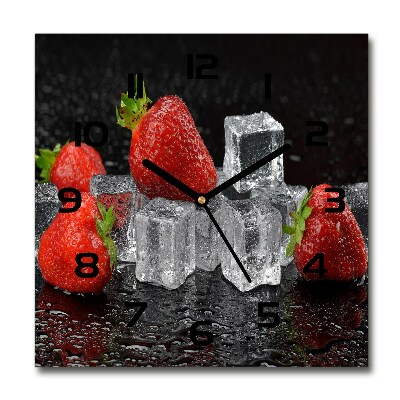 Reloj de pared cuadrado Fresas con hielo