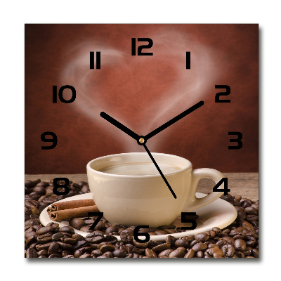 Reloj cuadrado Café aromático