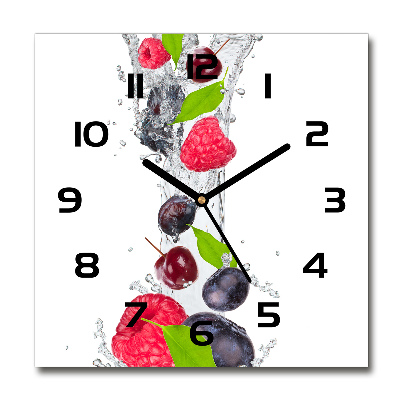 Reloj de pared cuadrado Fruta y agua