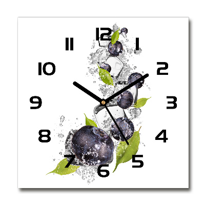 Reloj de pared cuadrado Bayas con hielo