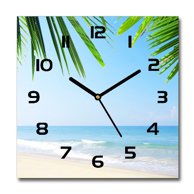 Reloj cuadrado Playa tropical