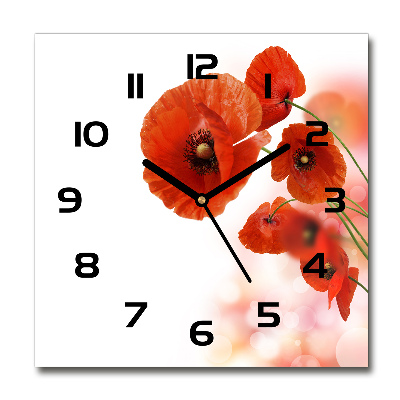 Reloj cuadrado Amapolas