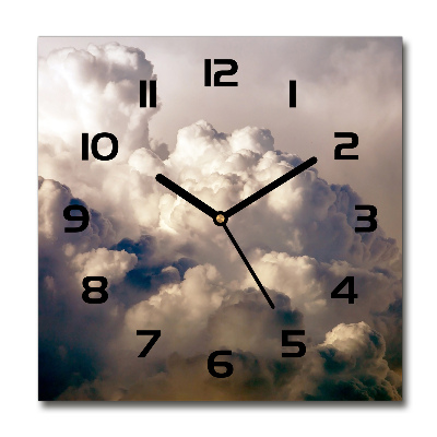 Reloj de pared cuadrado Nubes en el cielo