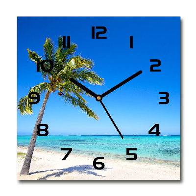 Reloj de pared cuadrado Playa tropical
