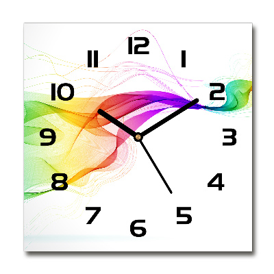 Reloj cuadrado Abstracción colorida