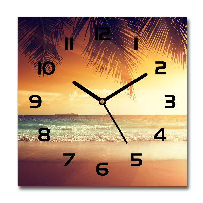 Reloj cuadrado Playa tropical