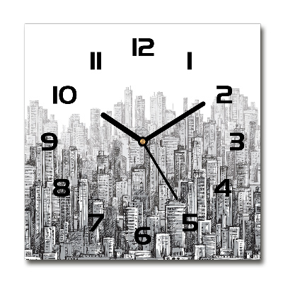 Reloj de pared cuadrado Rascacielos