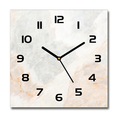 Reloj de pared cuadrado Mármol