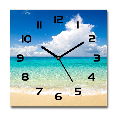 Reloj de pared cuadrado Playa Paraíso
