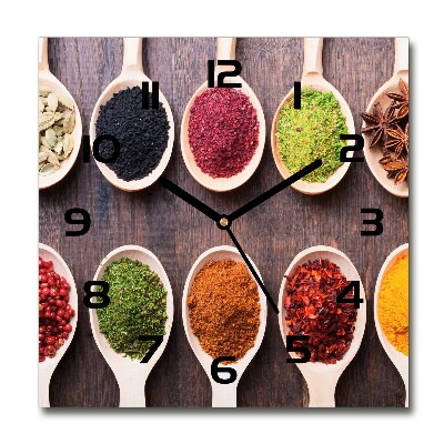 Reloj cuadrado Especias de colores