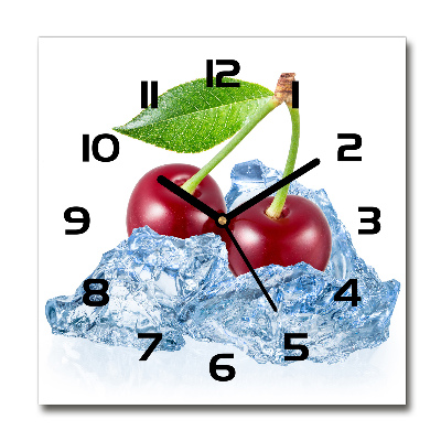 Reloj de pared cuadrado Cereza con hielo