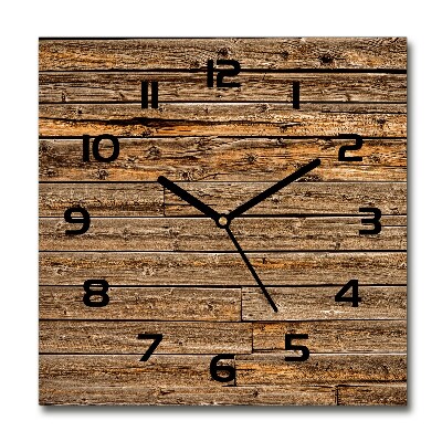 Reloj cuadrado pared de madera