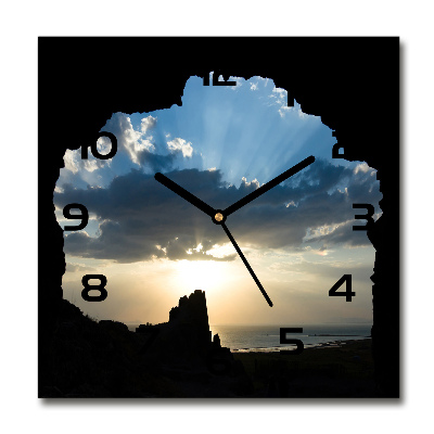Reloj de pared cuadrado Atardecer