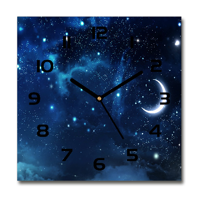 Reloj de pared cuadrado Cielo estrellado