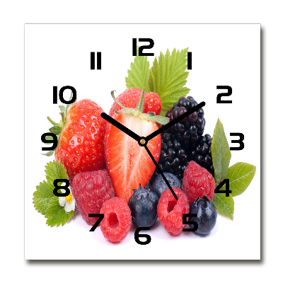 Reloj de pared cuadrado Frutos del bosque