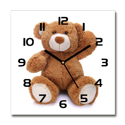 Reloj de pared cuadrado Oso de peluche