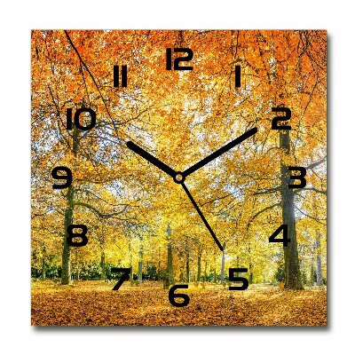 Reloj cuadrado Bosque en otoño