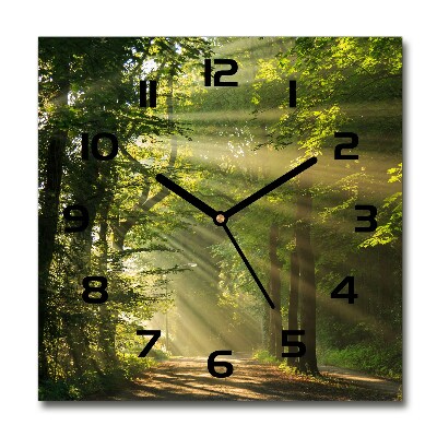 Reloj cuadrado Bosque al sol