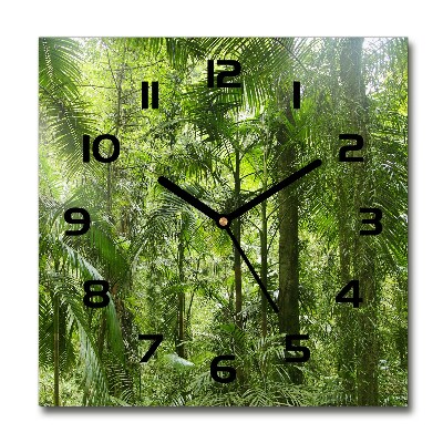 Reloj cuadrado Bosque tropical
