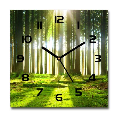 Reloj cuadrado Bosque al sol