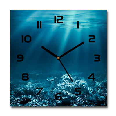 Reloj de pared cuadrado Mundo submarino
