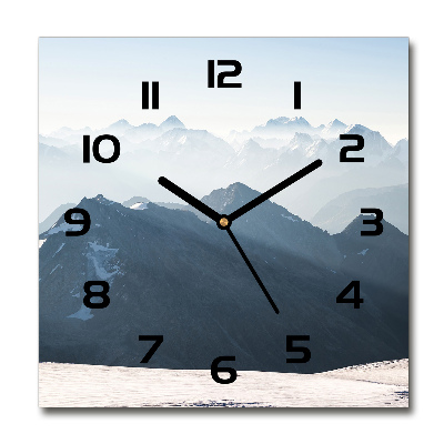 Reloj cuadrado picos de montaña