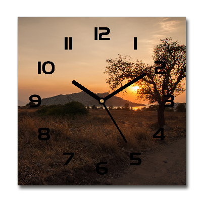 Reloj cuadrado Atardecer