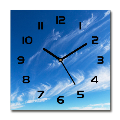 Reloj de pared cuadrado cielo azul