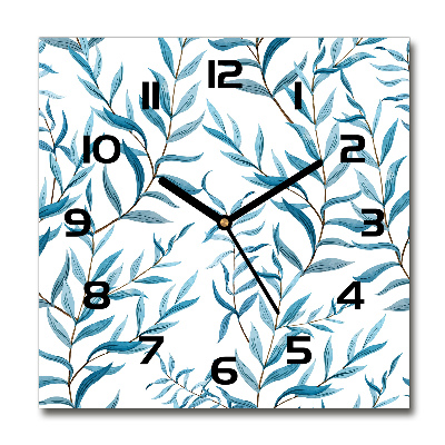 Reloj de pared cuadrado Hojas