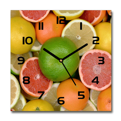 Reloj de pared cuadrado Frutas cítricas