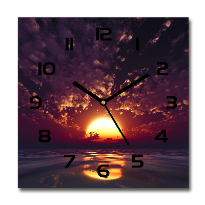 Reloj de pared cuadrado Atardecer