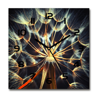 Reloj de pared cuadrado Dientes de león