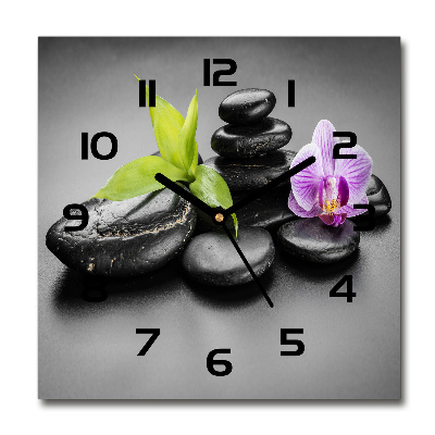 Reloj de pared cuadrado Piedras zen