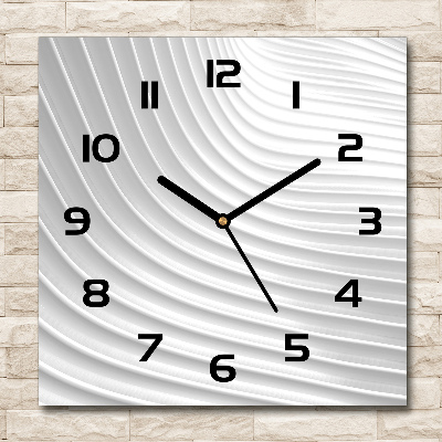 Zegar szklany kwadratowy Abstrakcja linie