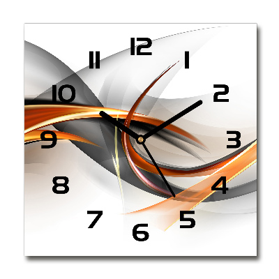 Reloj de pared cuadrado Ondas abstractas