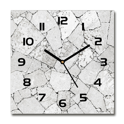Reloj cuadrado Muro de piedra