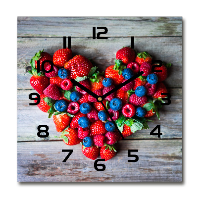 Reloj cuadrado Corazón de fruta