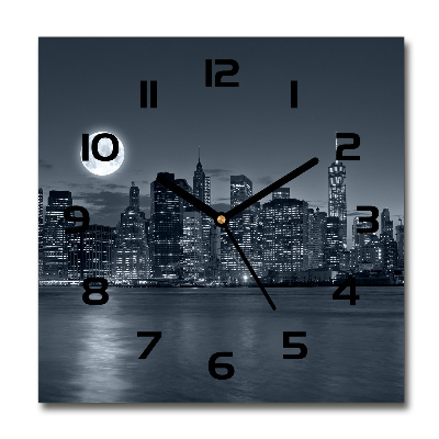 Reloj cuadrado Nueva York de noche