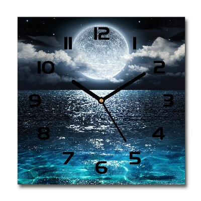 Reloj de pared cuadrado Luna llena
