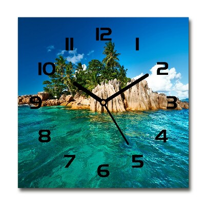 Reloj cuadrado Isla tropical
